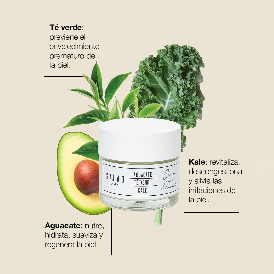 Crema facial hidratante y calmante