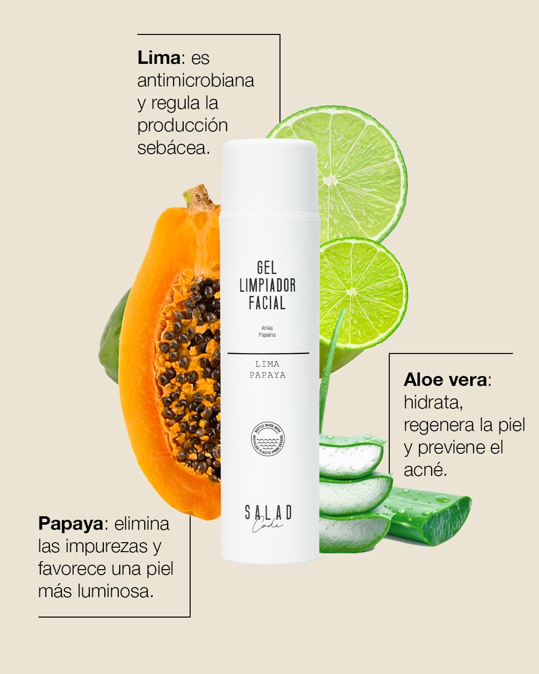 Gel limpiador facial